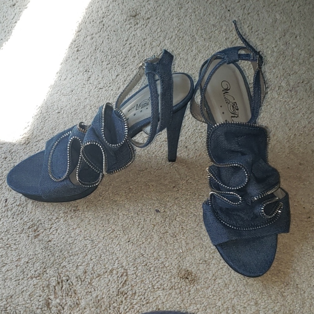 Women Blue Jean Heels